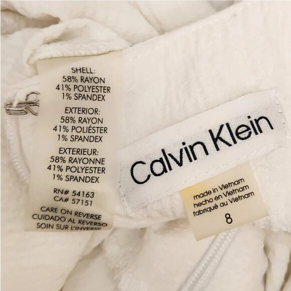 Calvin Klein Gauze Jumpsuit Size 8 Sleeveless Wide Leg Belted - Picture 3 of 3